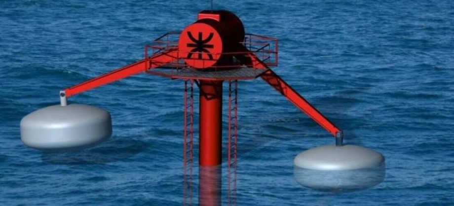 El dispositivo desarrollado por la UTN utiliza grandes boyas de acero que se mueven con el vaivén de las olas y transmiten esa energía a un generador eléctrico. El prototipo será probado frente a la costa de Mar del Plata.