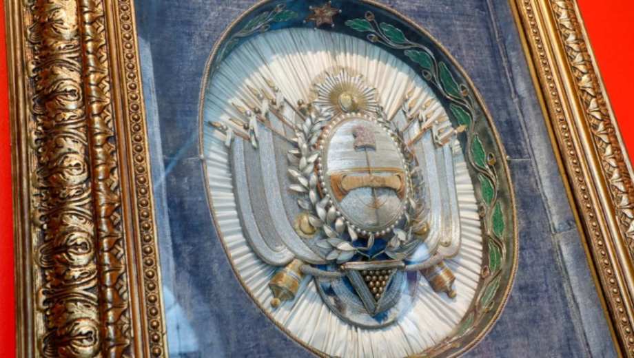 Escudo nacional argentino. Foto: Gentileza Presidencia de la Nación. 