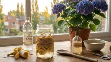 Fertilizante natural: la magia de cáscaras de banana y vinagre para un jardín próspero