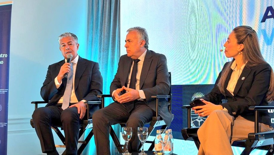 Rolando Figueroa expuso en un panel sobre el sector petrolero en Nueva York. Foto: gentileza.