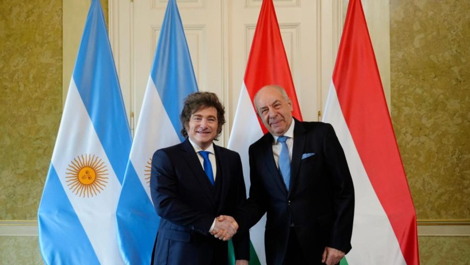 Javier Milei en Hungría