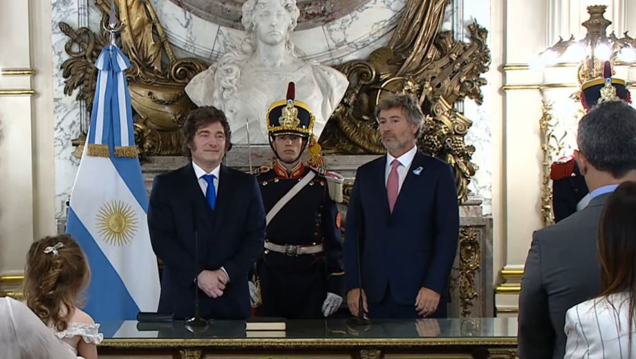 Javier Milei le tomó juramento a Mahiques
