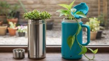 Imagen de Cómo reciclar un termo de mate y transformarlo en una maceta original para plantas