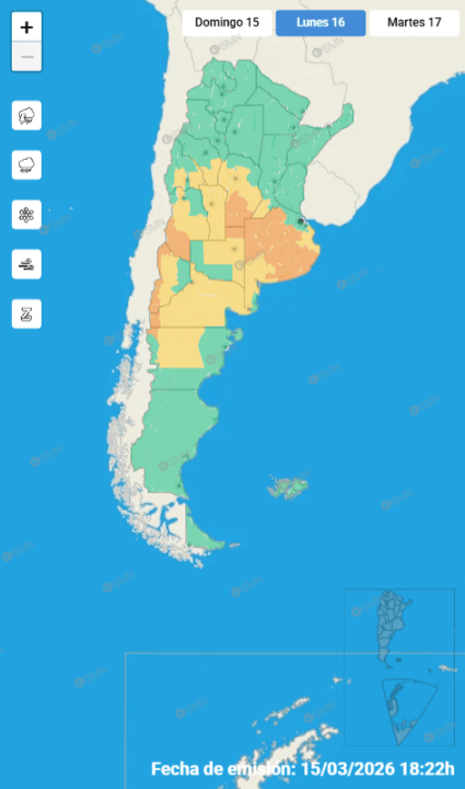 Alerta por viento, lluvia y tormenta en Neuquén y Río Negro este lunes 16: en dónde se eleva a "naranja" - Image 2