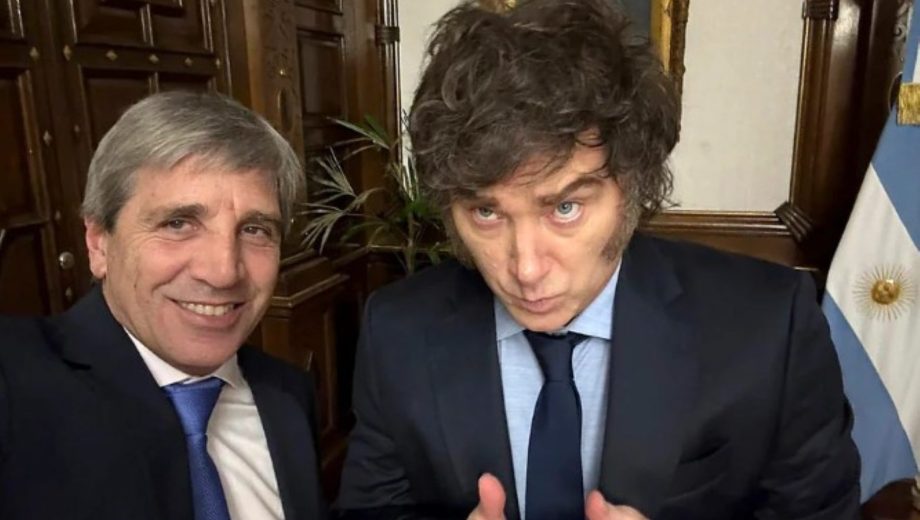 Javier Milei junto al ministro Luis Caputo. Foto: Gentileza NA.