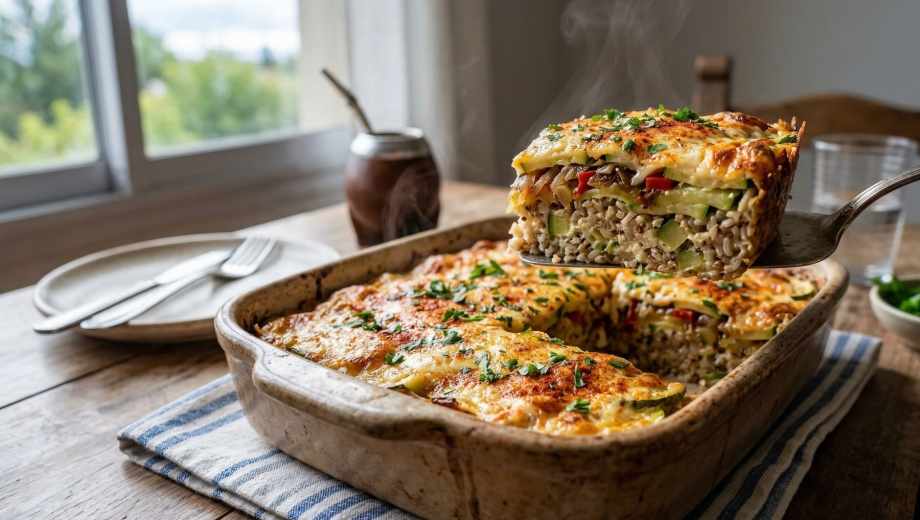 Cómo hacer pastel de arroz y zapallitos: la receta nutritiva y económica.-