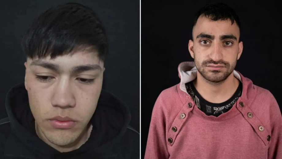 El gobierno provincial dio a conocer los nombres y rostros de los dos sospechosos buscados por la balacera de Bariloche que dejó herido a un estudiante. Gentileza