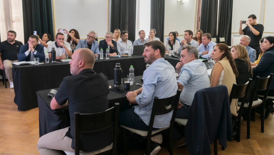 El Gobierno reunió a los nueve municipios productores de hidrocarburos para mostrar el nuevo esquema de regalías. Foto: Gentileza Gobierno de Río Negro