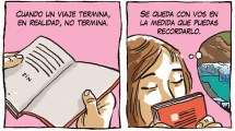 Imagen de «Un buen Libro», la tira de Chelo Candia en el suple Viajes y Turismo