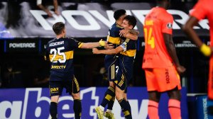 Boca goleó a Barcelona de Ecuador por la Copa Libertadores con tantos de Di Lollo, Ascacíbar y Herrera
