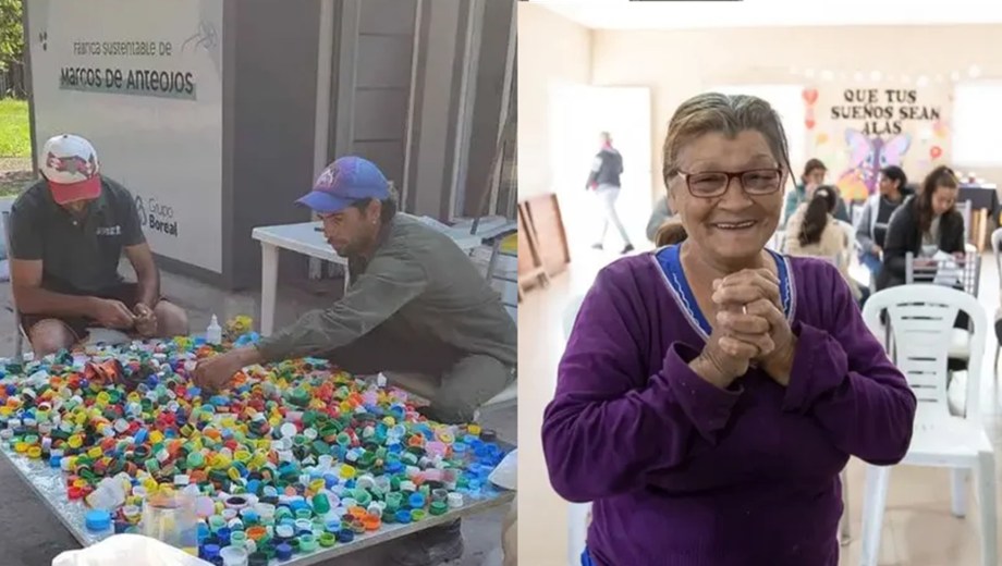 La Fundación Boreal convierte tapitas plásticas en marcos de anteojos.