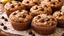 Imagen de Muffins de avena, banana y chocolate sin gluten: una receta simple, saludable y esponjosa