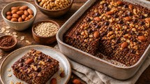 Imagen de Cómo hacer avena horneada: una opción nutritiva y deliciosa con cacao y frutos secos