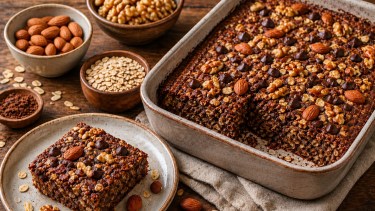 Cómo hacer avena horneada: una opción nutritiva y deliciosa con cacao y frutos secos
