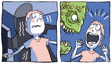 «Una de terror», la tira de Chelo Candia en el suple Viajes y Turismo