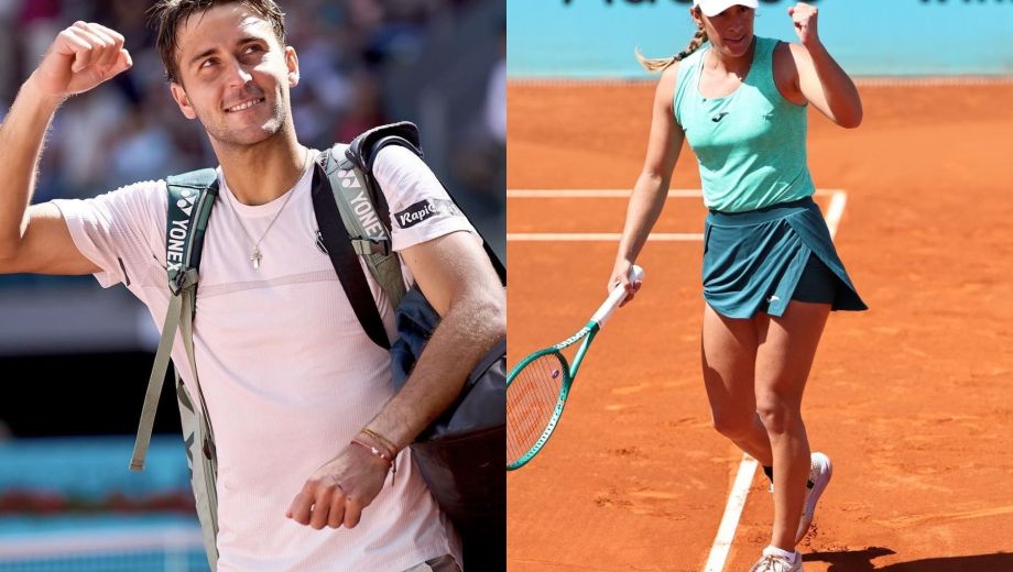 Tomás Etcheverry y Solana Sierra siguen en carrera en el Masters 1000 de Madrid. 