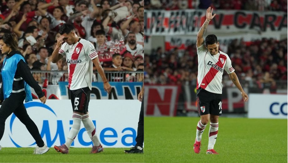 Fausto Vera y Juanfer Quintero se retiraron lesionados ante Carabobo y se perderán el Superclásico ante Boca. (Clarín Fotografía)