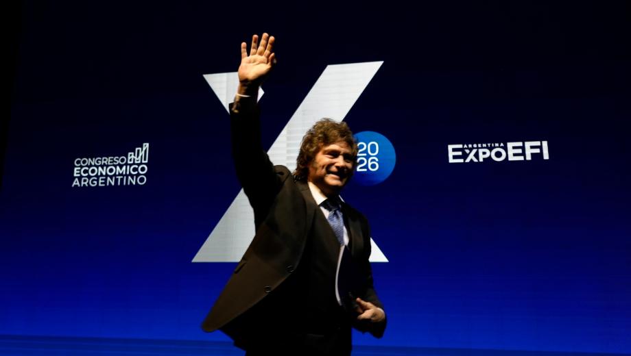 Palabra final. El presidente Milei cerró la edición 2026 de Expo EFI.