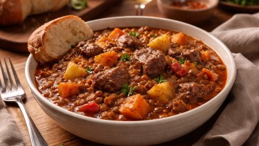 El secreto para hacer el mejor guiso de lentejas: roast beef y un toque de vino blanco