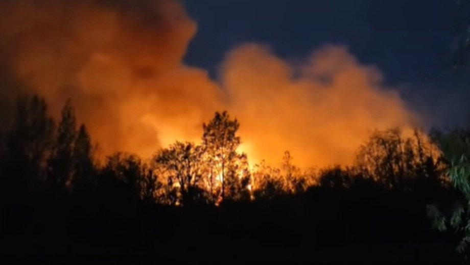 Incendio en la zona de chacras, a la altura del Tercer Puente.