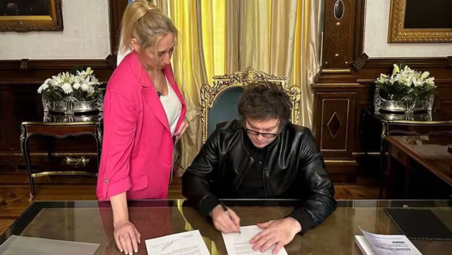 Javier y Karina Milei. 