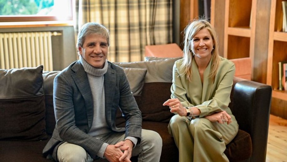 Luis Caputo y Máxima Zorreguieta en Bariloche. 