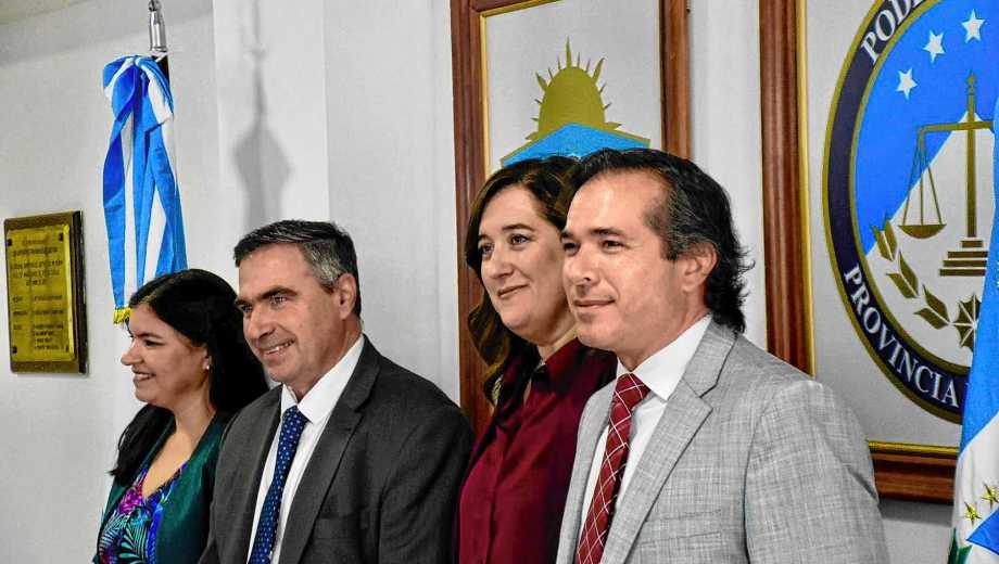 Vanina Merlo, Mazieres, la nueva jueza Serrano y Gerez. (Foto: Matías Subat)