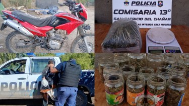 La búsqueda de una moto robada en San Patricio del Chañar terminó con droga hallada en la casa de un joven