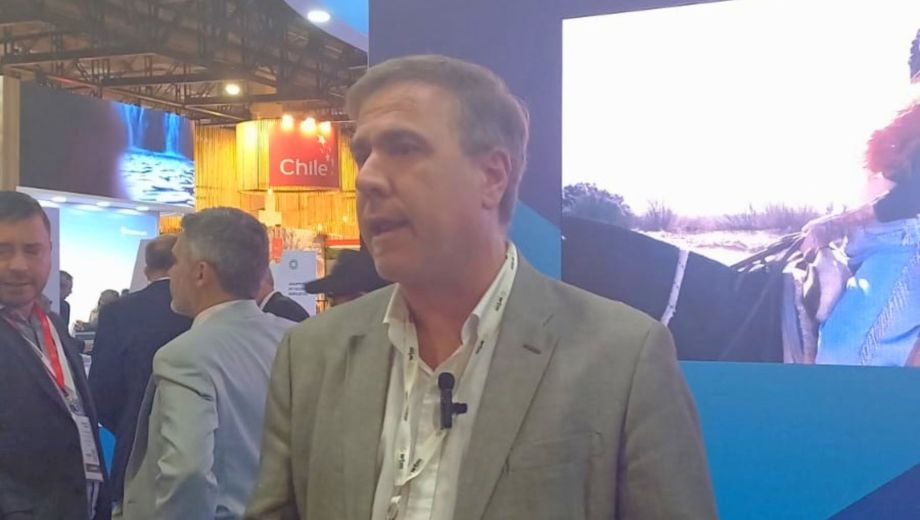 El intendente Bruno Pogliano en la WTM Latin América de San Pablo. Gentileza. 