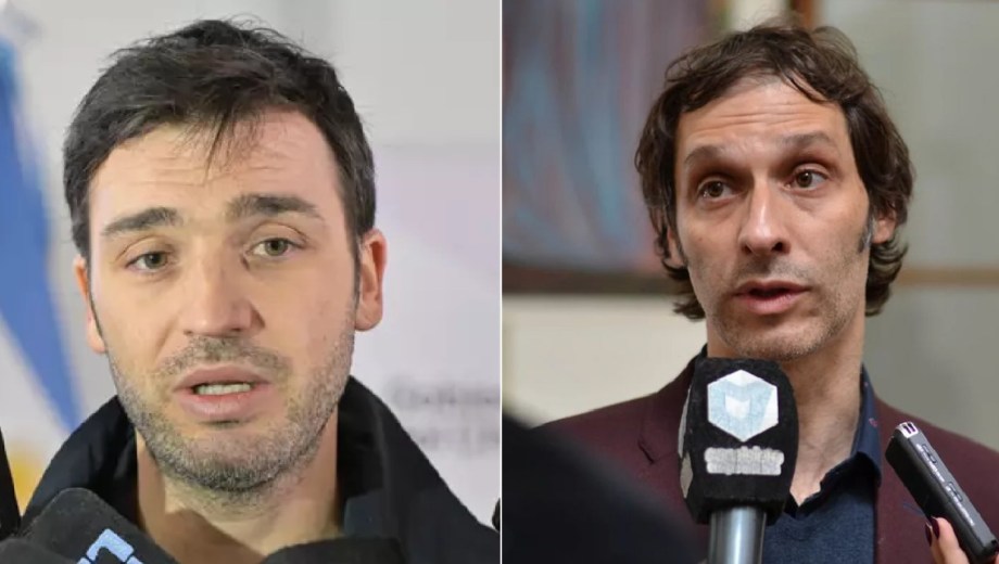 Ignacio Torres y el ministro de Economía Miguel Arnaudo. 