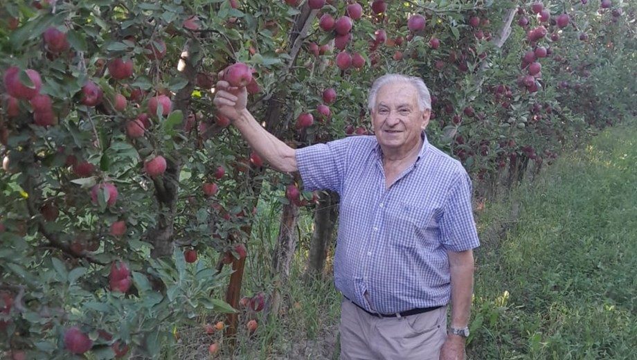 Graciano Della Pittima, productor frutícola de Chichinales. (Foto gentileza)