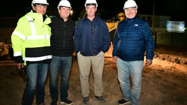 Obra en Avenida Mosconi: así avanzan los trabajos por la noche sobre la exruta 22 de Neuquén