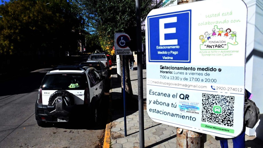 El estacionamiento medido en Viedma atraviesa una etapa de revisión en su esquema de funcionamiento. Foto: Marcelo Ochoa.