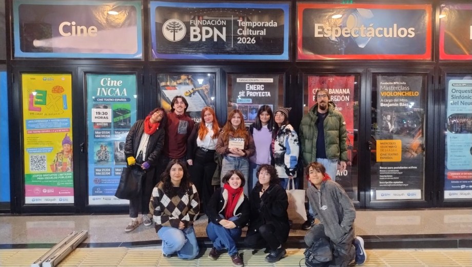 Parte del equipo que organiza el festival de cine en Neuquén. Foto: gentileza Enerc se Proyecta. 