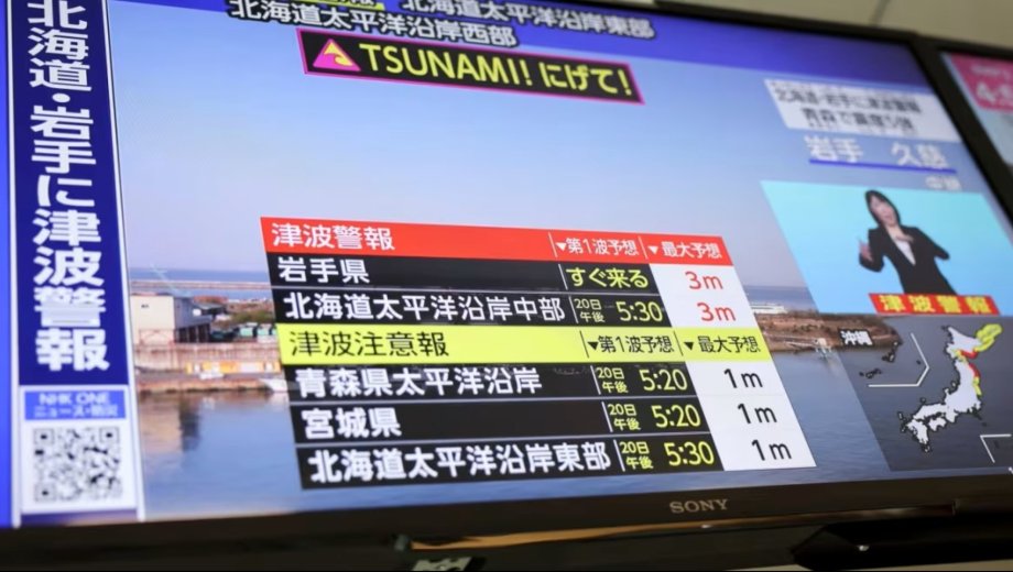 Alerta por tsunami en Japón. 