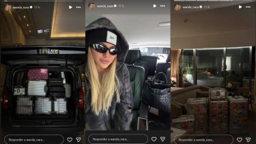 Wanda Nara viajó a Uruguay para comenzar el rodaje de su película: valijas de lujo y una pregunta que sacudió las redes