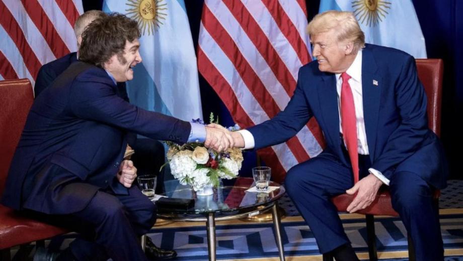 Javier Milie y Donald Trump, con vínculos cercanos. Foto: NA. 