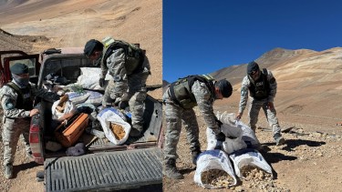 Gendarmería detuvo a cuatro mineros chilenos que robaban oro en la Cordillera de San Juan