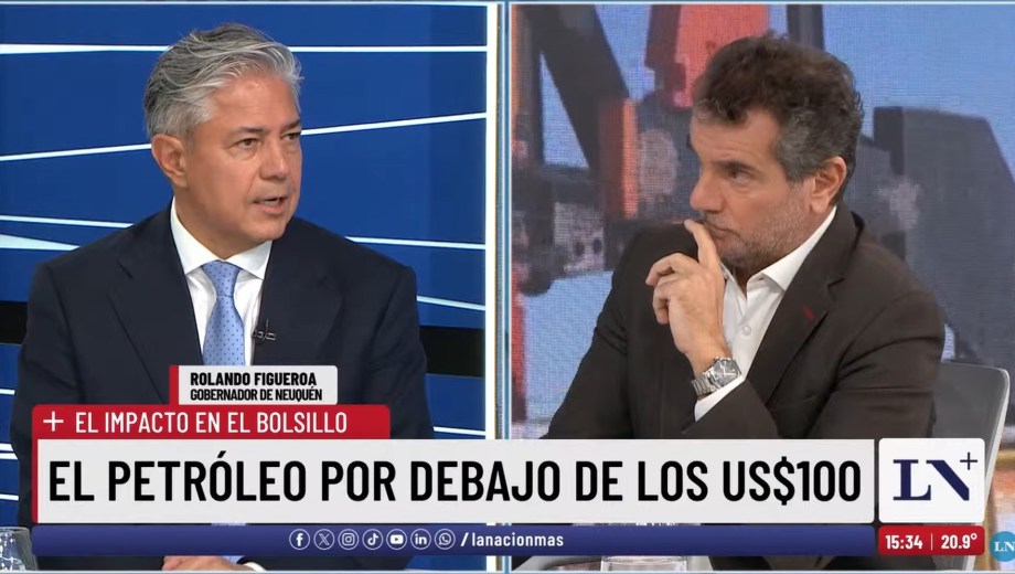 Rolando Figueroa durante una entrevista en LN+. Foto: captura.