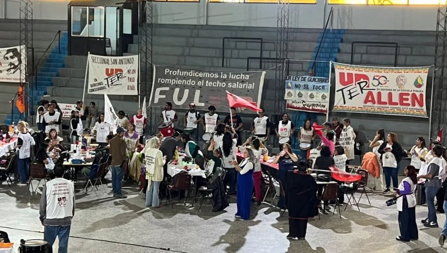 El nuevo Congreso Extraordinario de los docentes se realizó en Fernández Oro. Foto: gentileza.