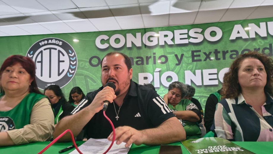 Rodrigo Vicente presidió el Plenario de Secretarios Generales de ATE. Foto Gentileza.