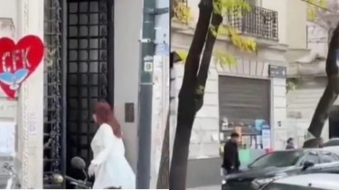 Revuelo por un video que mostró a Cristina Kirchner ingresando a su departamento sin policías