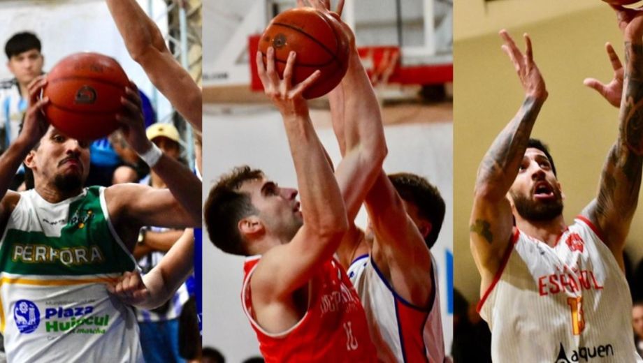 Sebastián Godoy Vega, Joaquín Marcon y Franco Casacchia, internos determinantes en el Sur. (Fotos Matías Subat)