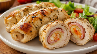 Cómo hacer rollitos de pollo rellenos en pocos minutos
