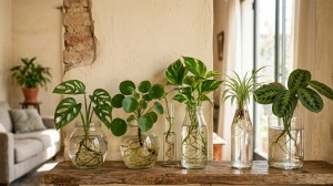 Las 3 plantas ideales para el invierno que crecen en agua: fáciles, resistentes y perfectas para el hogar