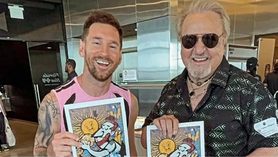 Messi y Carlos Villagrán se conocieron en Miami.