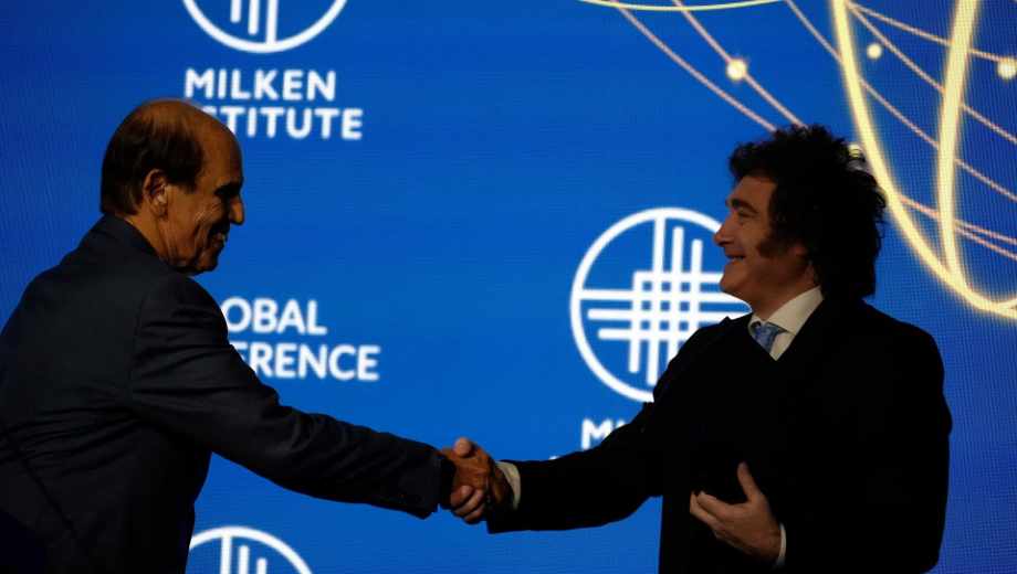 El presidente Javier Milei en el cierre de la Conferencia Global del Instituto Milken. Foto: gentileza 