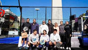 El Premier Padel de Buenos Aires tuvo su presentanción en el Obelisco