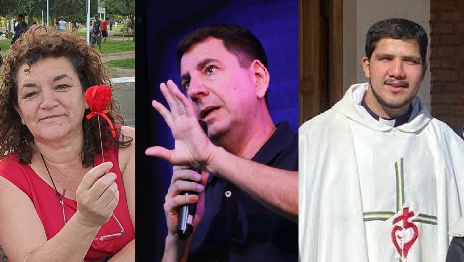 Ana MAría Rodríguez, Leonardo Espinosa y Alexis Oser, referentes de varias instituciones que buscan a diario contener a ala comunidad.