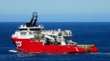 Imagen de VMOS: el buque Skandi Hera llega a la costa de Punta Colorada para preparar la instalación de monoboyas